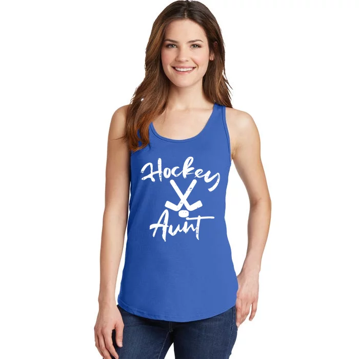 Ice Hockey Aunt Cute Mothers Day Aunty Auntie Nephew Great Gift Ladies Essential Tank