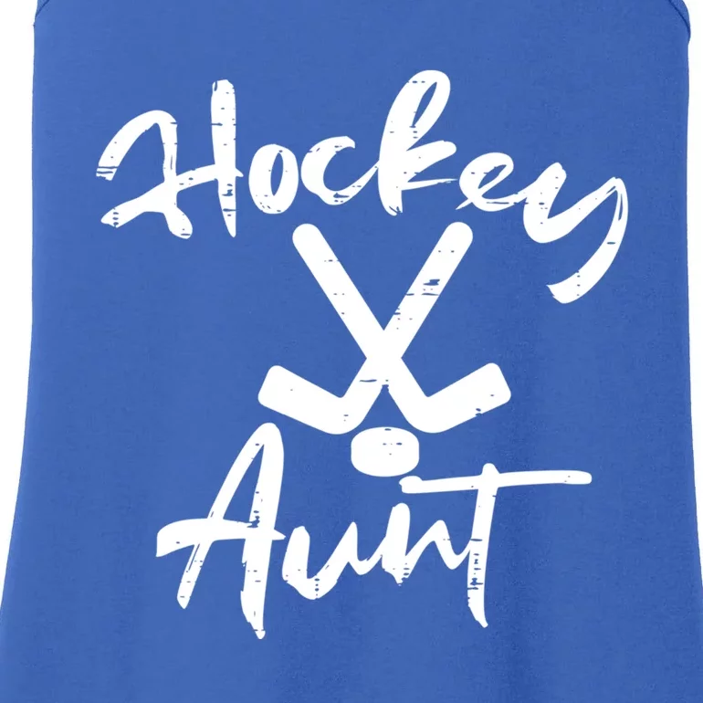 Ice Hockey Aunt Cute Mothers Day Aunty Auntie Nephew Great Gift Ladies Essential Tank