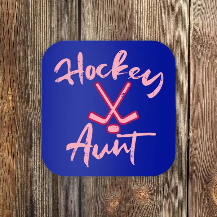 Ice Hockey Aunt Cute Mothers Day Aunty Auntie Nephew Meaningful Gift Coaster