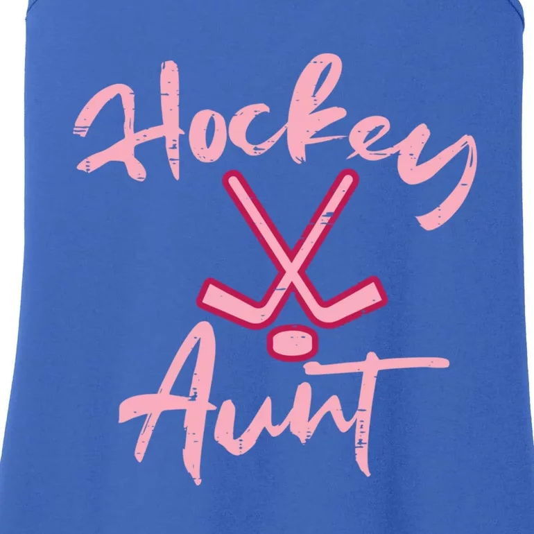 Ice Hockey Aunt Cute Mothers Day Aunty Auntie Nephew Meaningful Gift Ladies Essential Tank