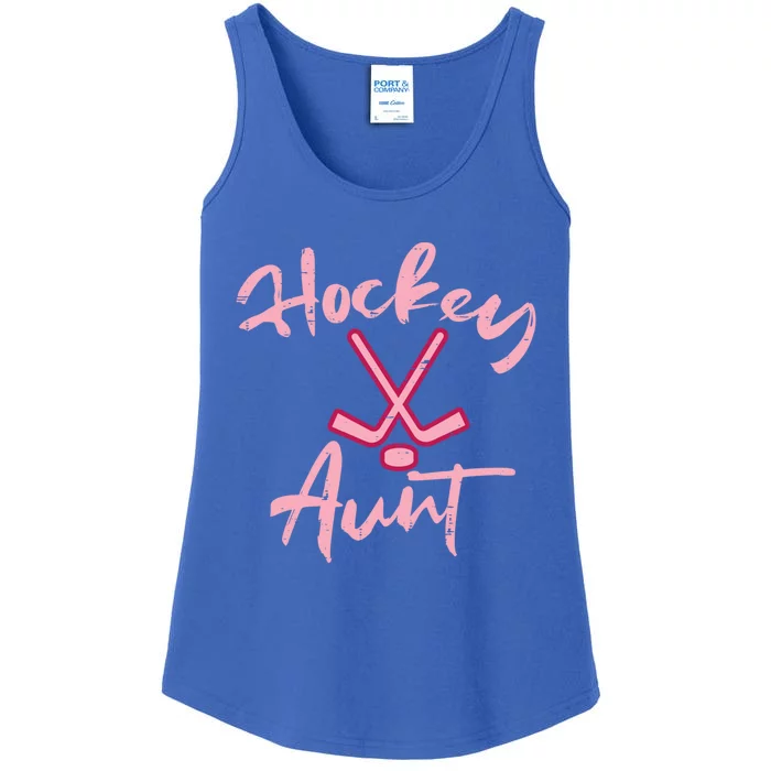 Ice Hockey Aunt Cute Mothers Day Aunty Auntie Nephew Meaningful Gift Ladies Essential Tank