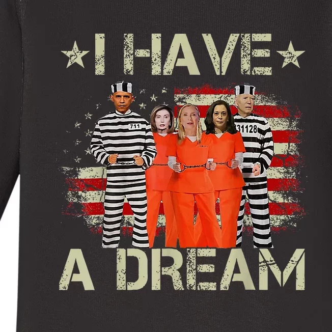 I Have A Dream Funny Biden Baby Long Sleeve Bodysuit