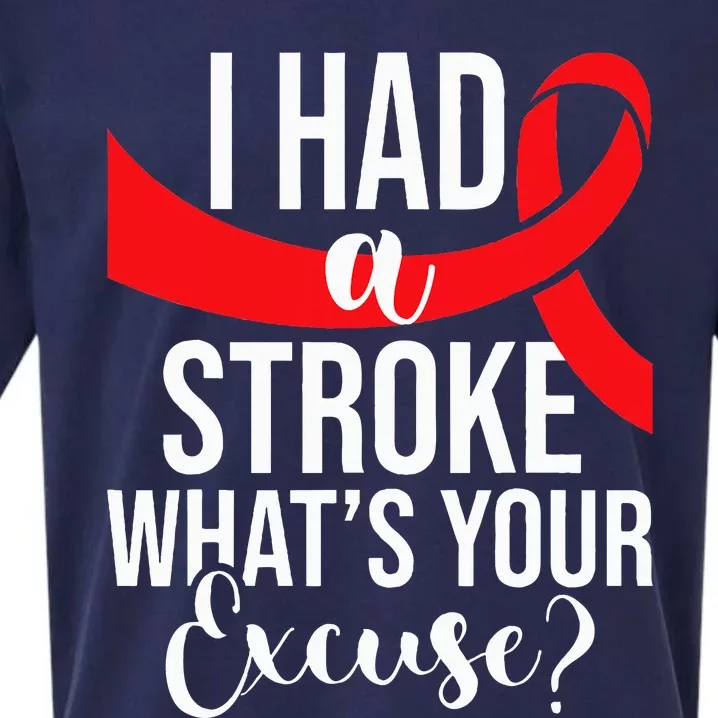 I Had A Stroke  Stroke Survivor Red Awareness Ribbon Sueded Cloud Jersey T-Shirt