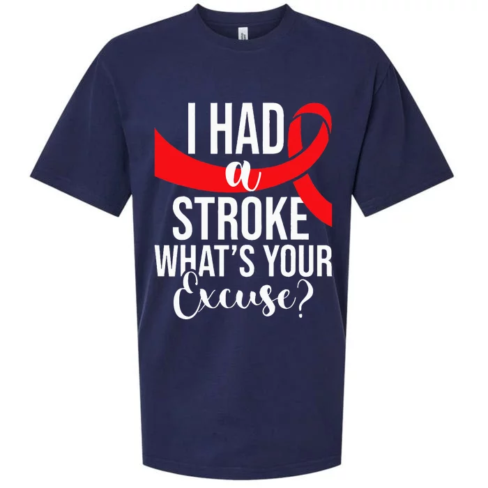 I Had A Stroke  Stroke Survivor Red Awareness Ribbon Sueded Cloud Jersey T-Shirt