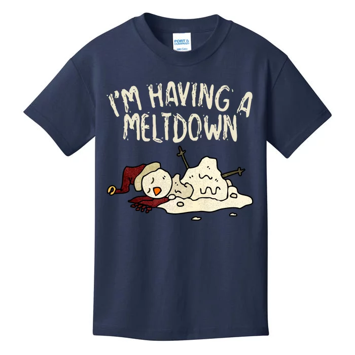 I'm Having A Meltdown Funny Snowman Kids T-Shirt