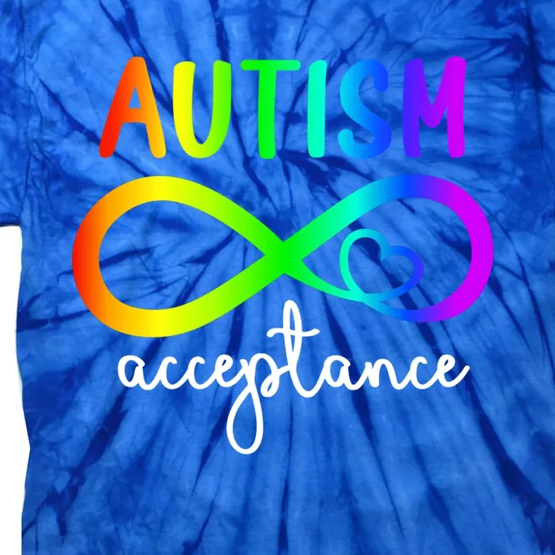 Infinity Heart Autism Awareness Acceptance Cute Gift Tie-Dye T-Shirt