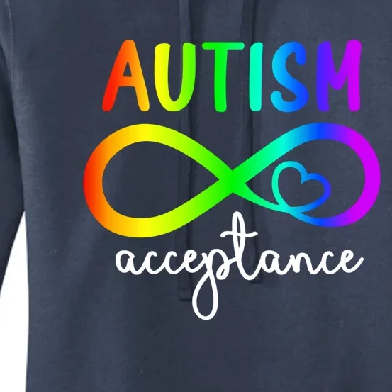 Infinity Heart Autism Awareness Acceptance Cute Gift Women's Pullover Hoodie