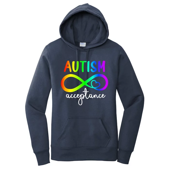 Infinity Heart Autism Awareness Acceptance Cute Gift Women's Pullover Hoodie