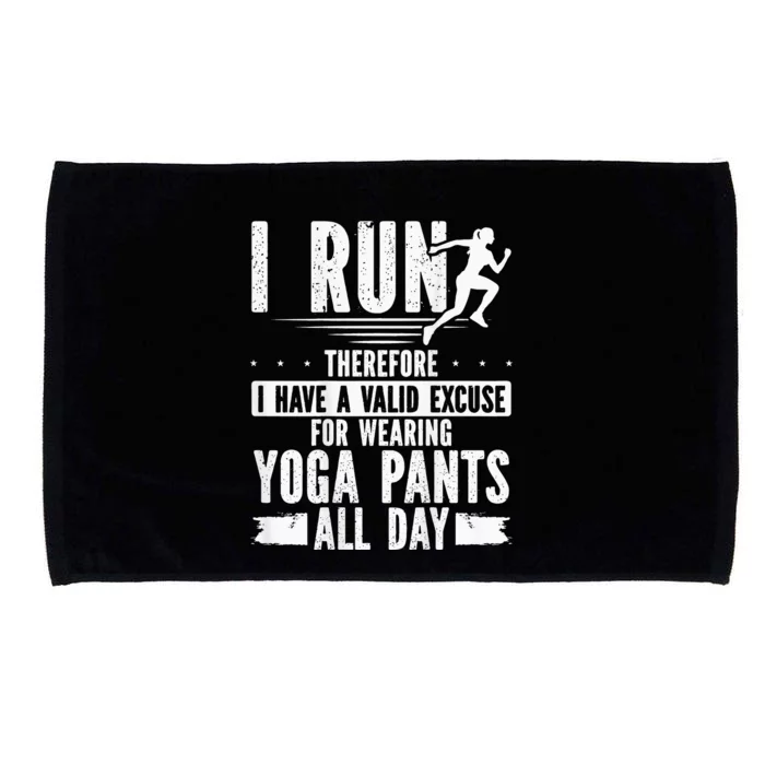 I Have A Valid Excuse For Wearing Yoga Pants Backprint Microfiber Hand Towel