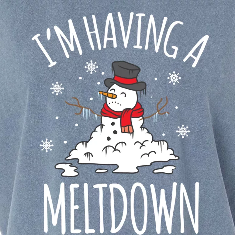 I'm Having A Meltdown Snow Breakdown Funny Xmas Gift Cute Gift Garment-Dyed Women's Muscle Tee