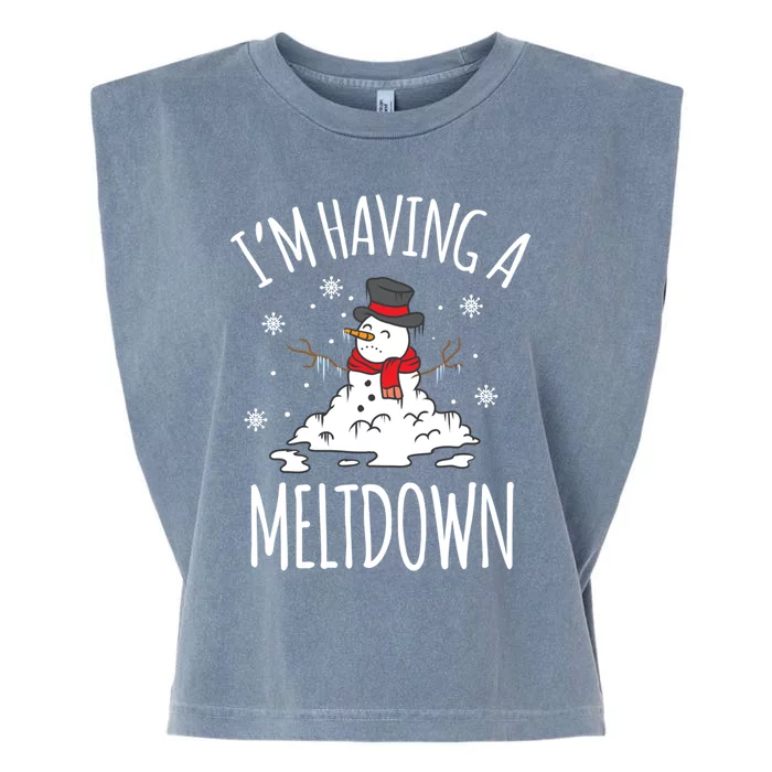 I'm Having A Meltdown Snow Breakdown Funny Xmas Gift Cute Gift Garment-Dyed Women's Muscle Tee