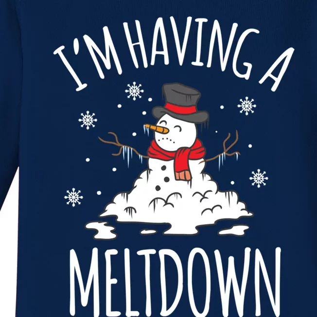 I'm Having A Meltdown Snow Breakdown Funny Xmas Gift Cute Gift Baby Long Sleeve Bodysuit