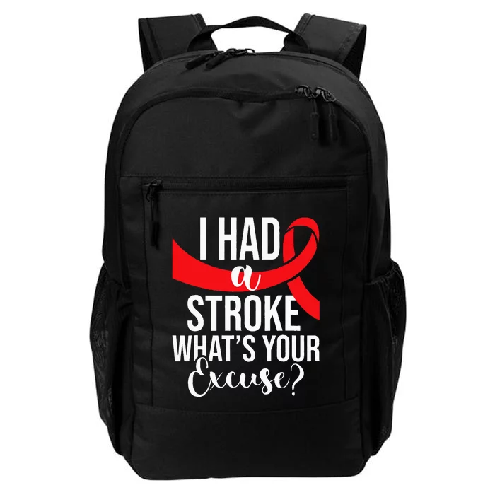 I Had A Stroke Stroke Survivor Red Awareness Ribbon Daily Commute Backpack