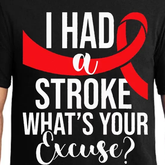 I Had A Stroke Stroke Survivor Red Awareness Ribbon Pajama Set