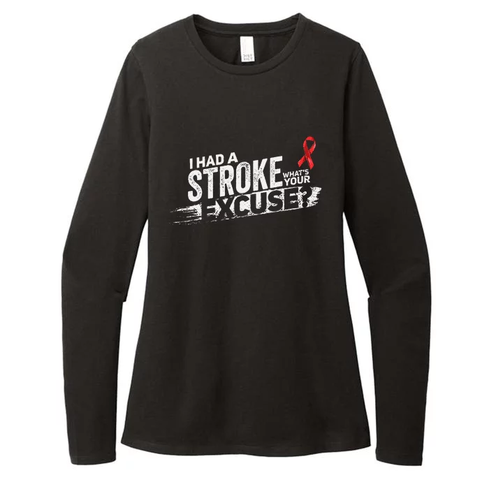 I Had A Stroke Whats Your Excuse Funny Stroke Survivor Womens CVC Long Sleeve Shirt