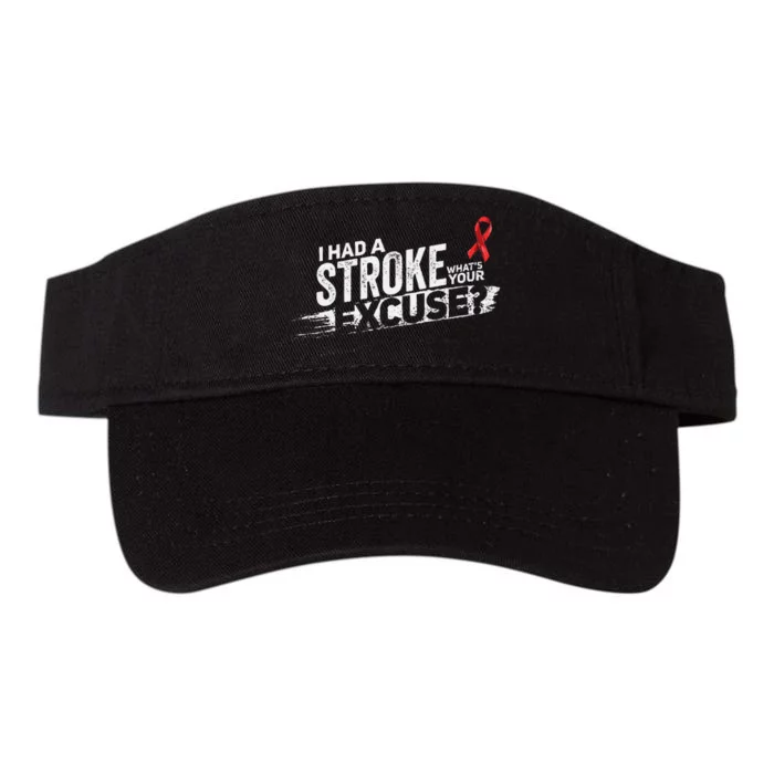 I Had A Stroke Whats Your Excuse Funny Stroke Survivor Valucap Bio-Washed Visor