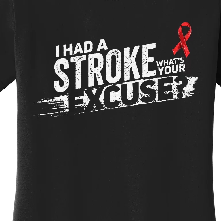 I Had A Stroke Whats Your Excuse Funny Stroke Survivor Women's T-Shirt