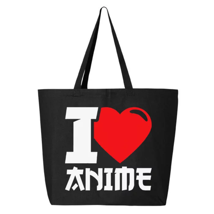 I Heart Anime I Love Anime Funny anime 25L Jumbo Tote