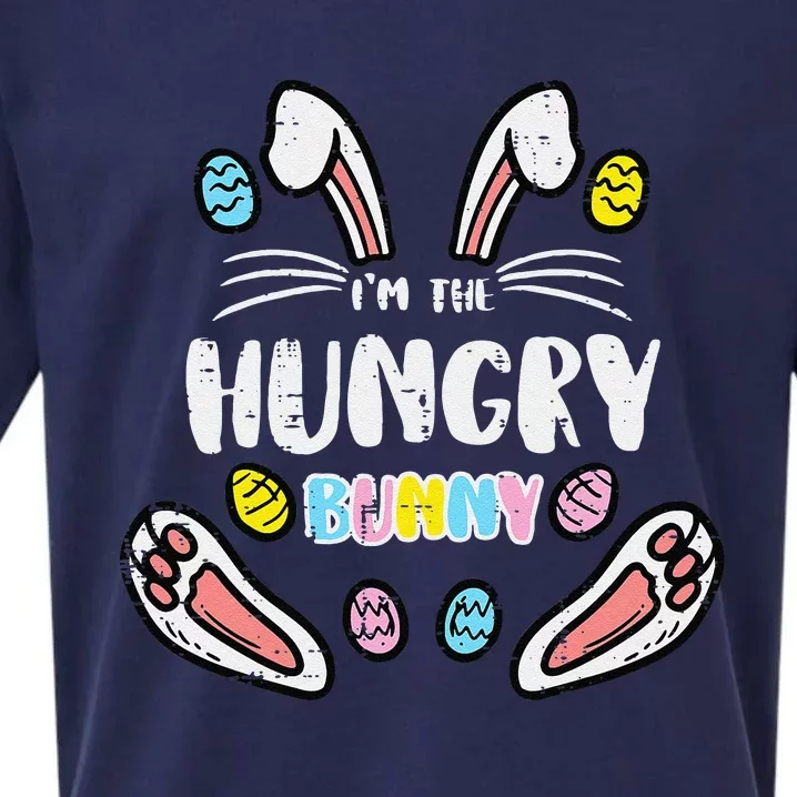 Im Hungry Bunny Funny Easter Matching Family Women Sueded Cloud Jersey T-Shirt