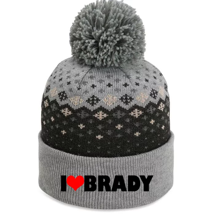 I Heart Brady The Baniff Cuffed Pom Beanie