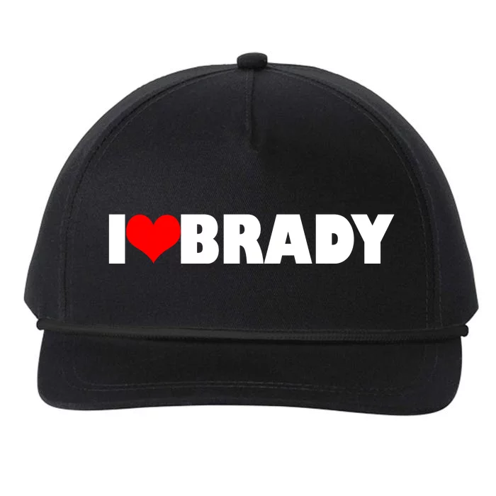 I Heart Brady Snapback Five-Panel Rope Hat