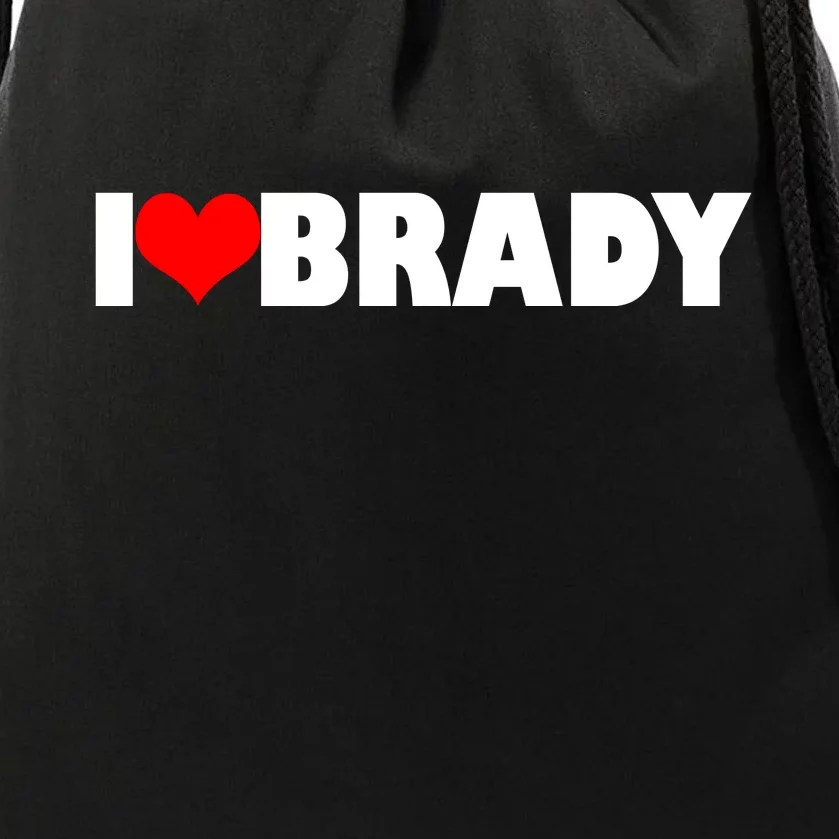 I Heart Brady Drawstring Bag