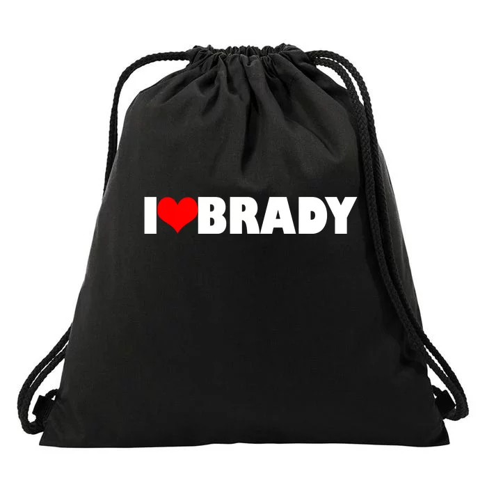 I Heart Brady Drawstring Bag