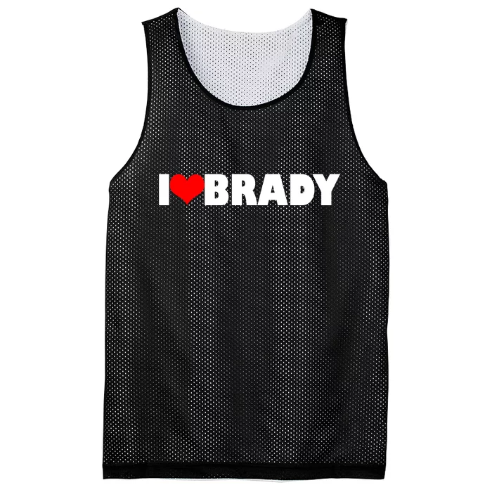 I Heart Brady Mesh Reversible Basketball Jersey Tank