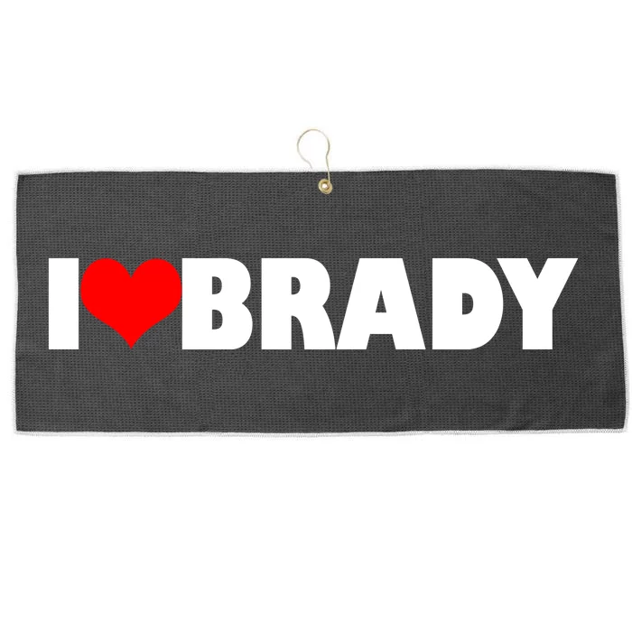 I Heart Brady Large Microfiber Waffle Golf Towel