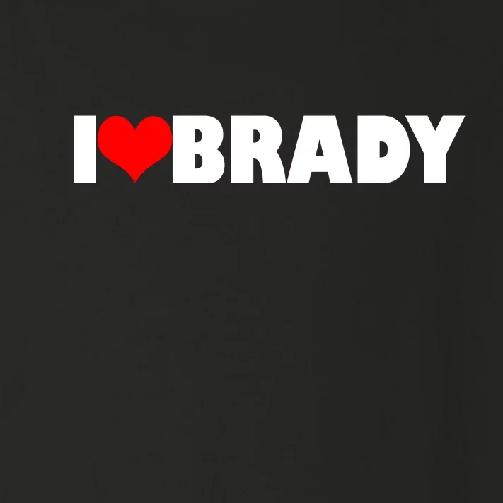 I Heart Brady Toddler Long Sleeve Shirt