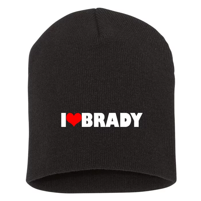 I Heart Brady Short Acrylic Beanie