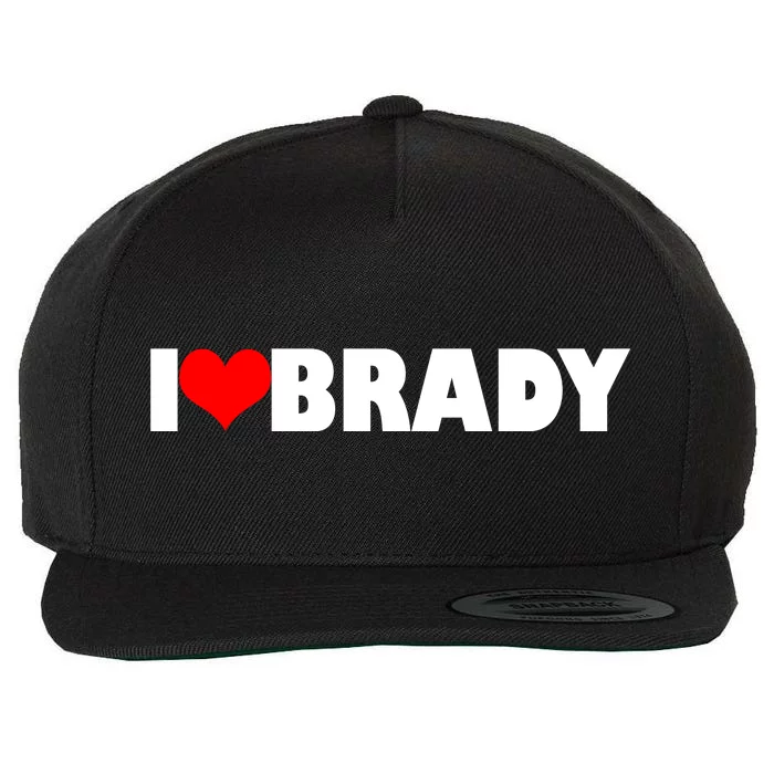 I Heart Brady Wool Snapback Cap