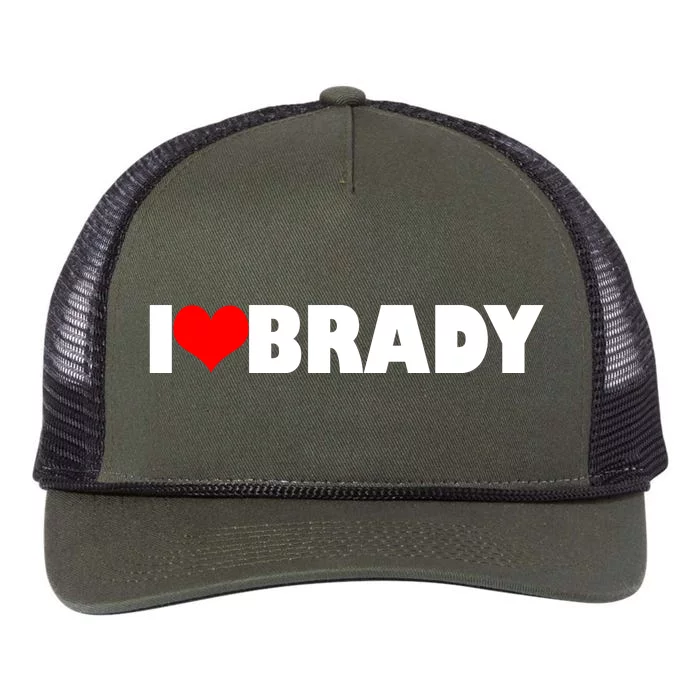 I Heart Brady Retro Rope Trucker Hat Cap