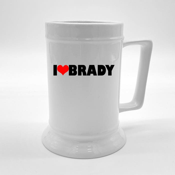 I Heart Brady Front & Back Beer Stein