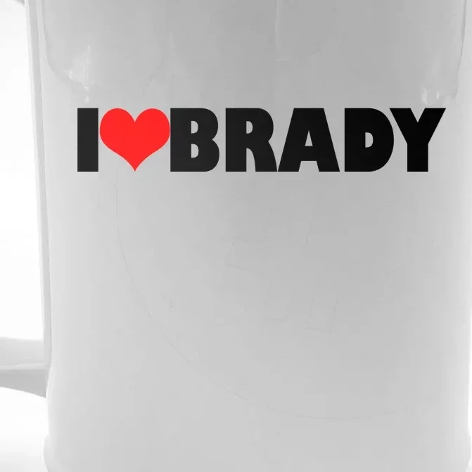 I Heart Brady Front & Back Beer Stein