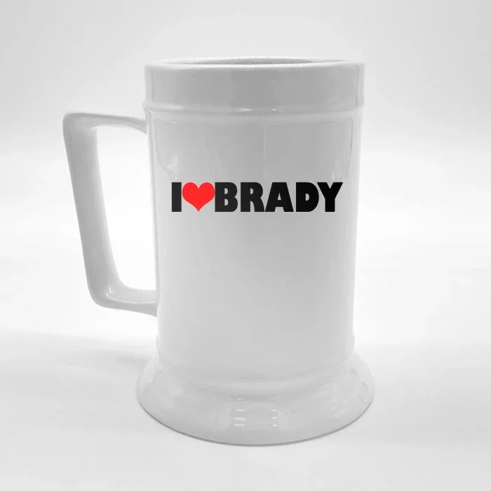 I Heart Brady Front & Back Beer Stein