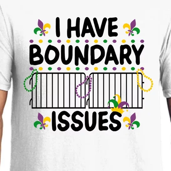 I Have Boundary Issues Mardi Gras Pajama Set