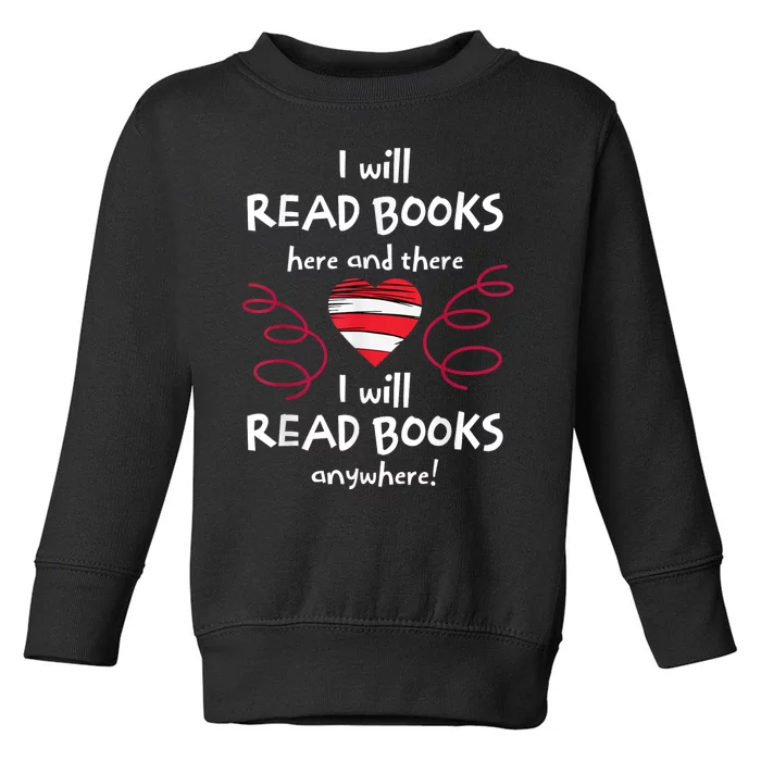 I Heart Books. Book Lovers. Readers. Read More Books Toddler Sweatshirt