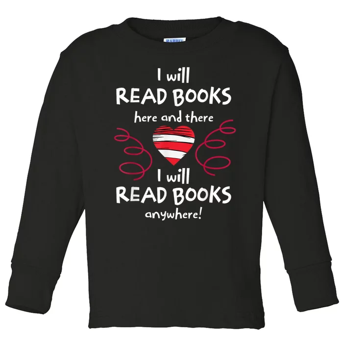 I Heart Books. Book Lovers. Readers. Read More Books Toddler Long Sleeve Shirt