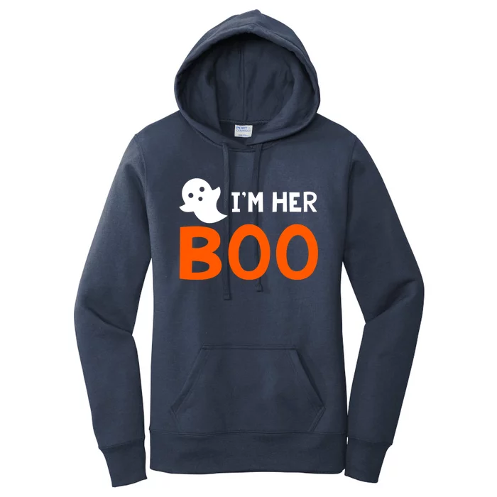 Im Her Boo Im His Witch Meaningful Gift Halloween Costume Couples Gift Women's Pullover Hoodie