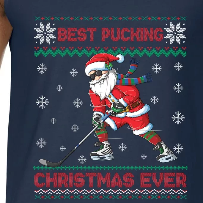 Ice Hocky Best Pucking Christmas Ever Comfort Colors® Tank Top