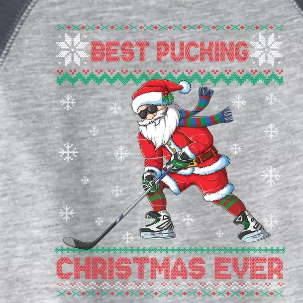 Ice Hocky Best Pucking Christmas Ever Toddler Fine Jersey T-Shirt