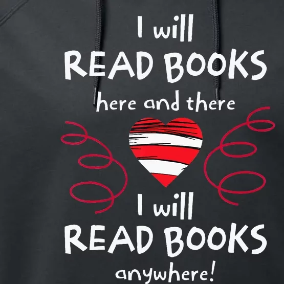 I Heart Books. Book Lovers. Readers. Read More Books. Performance Fleece Hoodie