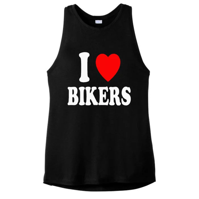 I Heart Bikers Sexy Hot Attraction Motorcycle Ladies Tri-Blend Wicking Tank