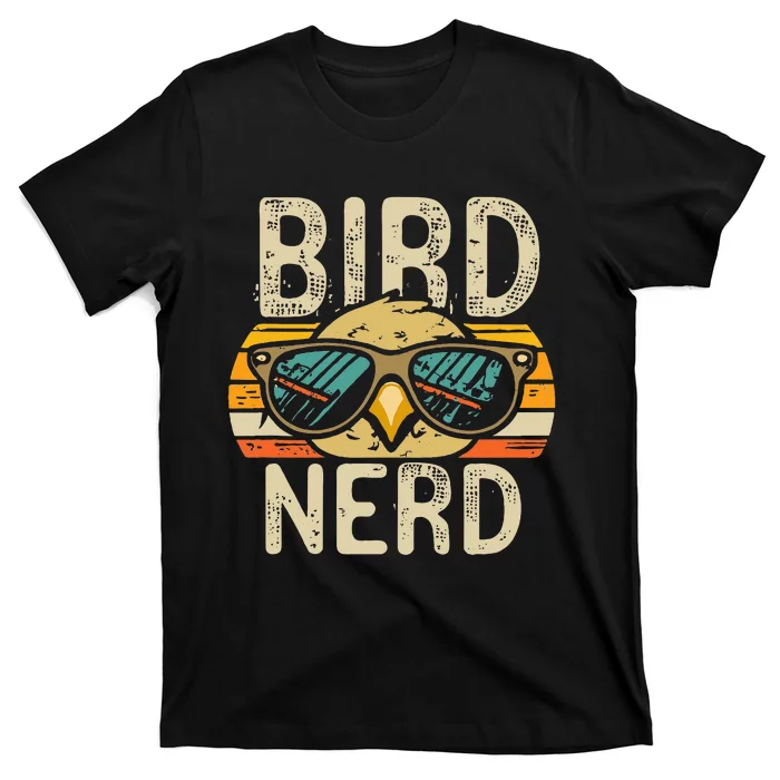 I Heart Birds Funny Bird Nerd Vintage Retro Sunset Cute T-Shirt