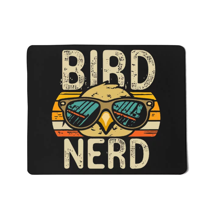 I Heart Birds Funny Bird Nerd Vintage Retro Sunset Cute Mousepad