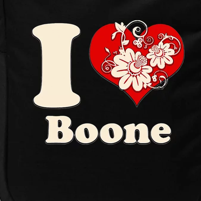 I Heart Boone North Carolina Floral Impact Tech Backpack