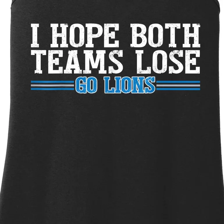 I Hope Both Teams Lose Go Lion Ladies Essential Tank