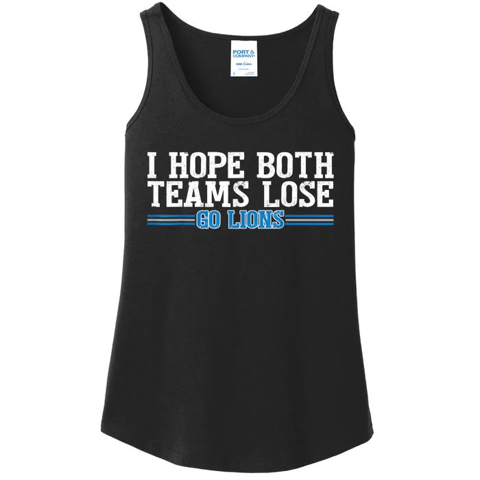 I Hope Both Teams Lose Go Lion Ladies Essential Tank