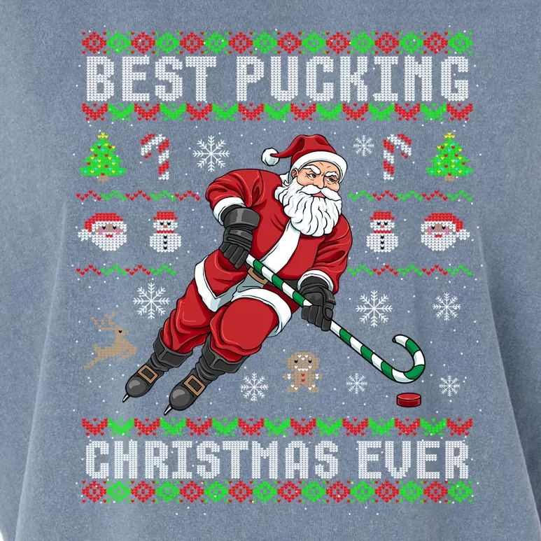 Ice Hockey Best Pucking Gift For Everyone Garment-Dyed Women's Muscle Tee